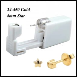 24pcs 316L Stainless Steel Disposable Safe No Pain Ear Nose Piercing Kit Sterile Ear Studs Piercing Gun Tool Piercer Jewelry