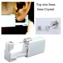 24pcs 316L Stainless Steel Disposable Safe No Pain Ear Nose Piercing Kit Sterile Ear Studs Piercing Gun Tool Piercer Jewelry