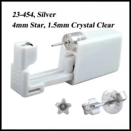 24pcs 316L Stainless Steel Disposable Safe No Pain Ear Nose Piercing Kit Sterile Ear Studs Piercing Gun Tool Piercer Jewelry