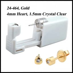 24pcs 316L Stainless Steel Disposable Safe No Pain Ear Nose Piercing Kit Sterile Ear Studs Piercing Gun Tool Piercer Jewelry
