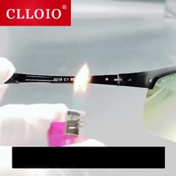 CLLOIO Photochromic Sunglasses Men Polarized Driving Chameleon Glasses Rimless Night Vision Outdoor Sport Travel Fishing Goggle