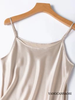 Women's Casual Summer New 21MM Heavyweight 100% Natural Mulberry Silk Satin Solid Color Sexy Skin Friendly Casual Suspender