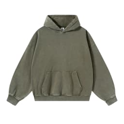 ZODF Vintage Autumn Batik Washed Hooded Hoodies For Men Unisex Distressed 380gsm Cotton Solid Pullovers Outfits HY1288