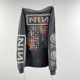 Washed Saint NIN Nine-inch Nail Long Sleeves T Shirt Men Women Oversized T-shirt Top Tees