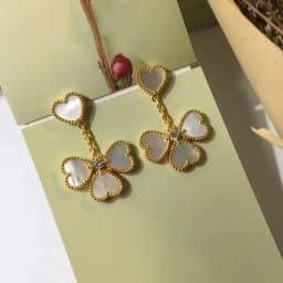 ES 2025 Hot Brand FashionParty Jewelry For Women Gold Color Red Heart Rings Earrings Jewelry Heart Flower Jewelry Set