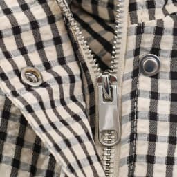 BSAY 2026 Minimalist Women Cropped Gingham Jacket Stand Collar Full Zip Pocket Long Sleeve Loose Vintage Plaid Daily Outer Top