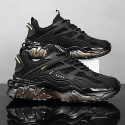 Men's Casual Sports Shoes, Suitable for All Seasons, Large Size Men's Everyday Footwear, with Thick-Soled Cushioning and Low-Top Design, Both Stylish and Practical, Ideal for Commuting; Reinforced Shoelace Design, Non-Slip and Wear-Resistant.