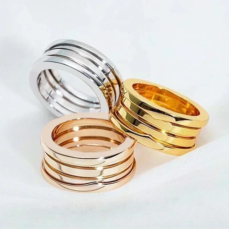 ES 2025 New Sterling Silver High Quality Fashion Exquisite Spring Ring Temperament Couple Ring Luxury Jewelry Gift To Friends