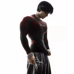 2026 Men American Tight High Stretch Long Sleeve T Shirt Muscle Fitness Sports Gym Training Athletic Top Long Sleeve Fitness