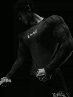 2026 Men American Tight High Stretch Long Sleeve T Shirt Muscle Fitness Sports Gym Training Athletic Top Long Sleeve Fitness