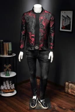 Paisley Pattern Floral Jacket Men 2020 Spring Retro Slim Bomber Jacket Coat Fashion Men's Street Embroidered Flower Jacket Coats