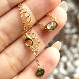 COSYA 1/2/3CT Oval Cut Moissanite Necklace for Women S925 Silver Plated 18K Gold East West Solitaire Chain Dianty Fine Jewelry