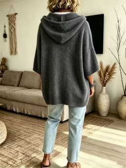 European and American Plus-Size Women's Autumn and Winter Loose, Elegant, Casual Hooded Pullover Knitwear for Women