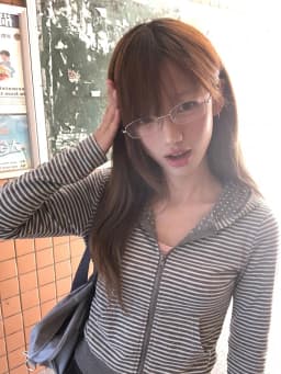Tonngirls Y2k Japanese Striped Hooded Women Long Sleeve Vintage Tops Streetwear American Retro Zip Up Hoodies Fairycore 2000s