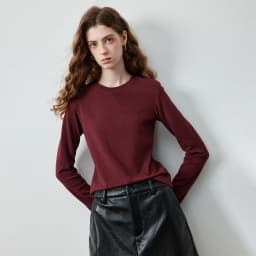 TOYOUTH Women's Slub Cotton T Shirt 2026 Fall New Arrival Mousse Soft Crew Neck Multi Color Versatile Casual Layering Top