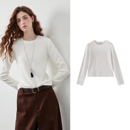 TOYOUTH Women's Slub Cotton T Shirt 2026 Fall New Arrival Mousse Soft Crew Neck Multi Color Versatile Casual Layering Top