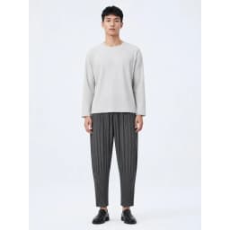 Miyake Pleated Loose Pants Men Japanese Vintage Harem Trousers Breathable Low-crotch Streetwear