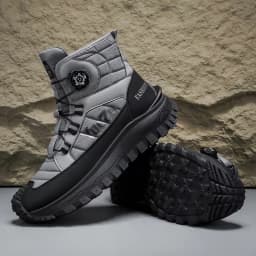 Functional Knob-Adjustable Motorcycle Riding High-Top Boots, Thick-Soled Motorcycle Shoes, Outdoor Off-Road Work Boots, Trendy Motorcycle Shoes
