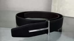 2026 Fashion Top Luxury Designer Brand Brass T Buckle Belt Men High Quality Genuine Real Leather Jeans Waistband business 3.8CM