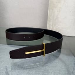 2026 Fashion Top Luxury Designer Brand Brass T Buckle Belt Men High Quality Genuine Real Leather Jeans Waistband business 3.8CM