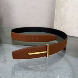 2026 Fashion Top Luxury Designer Brand Brass T Buckle Belt Men High Quality Genuine Real Leather Jeans Waistband business 3.8CM