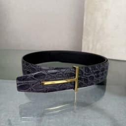 2026 Fashion Top Luxury Designer Brand Brass T Buckle Belt Men High Quality Genuine Real Leather Jeans Waistband business 3.8CM