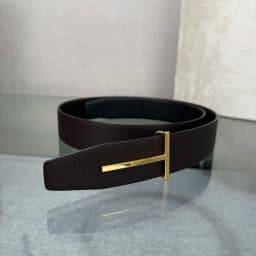 2026 Fashion Top Luxury Designer Brand Brass T Buckle Belt Men High Quality Genuine Real Leather Jeans Waistband business 3.8CM