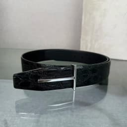 2026 Fashion Top Luxury Designer Brand Brass T Buckle Belt Men High Quality Genuine Real Leather Jeans Waistband business 3.8CM