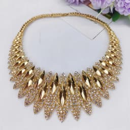Luxury African Big Necklace For Women Dubai Gold Color Plated Jewelry Set Original Earrings Ring Bracelet Wedding Costumes Set