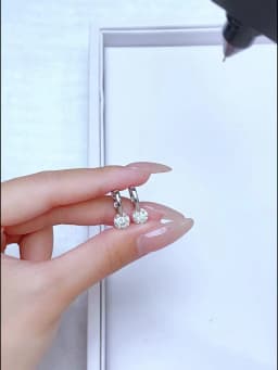 Fashion Luxury 0.5ct Certified Moissanite Diamond Wedding Earrings for Women Daily Wear Gift Original Fashioned New Jewelry
