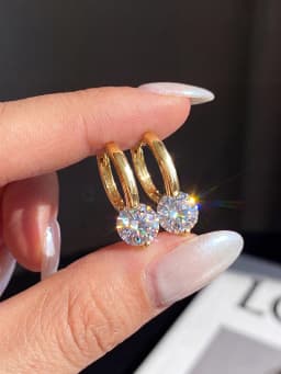 Fashion Luxury 0.5ct Certified Moissanite Diamond Wedding Earrings for Women Daily Wear Gift Original Fashioned New Jewelry