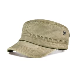 Military Cap Men Washed Cotton Fashion Design Flat Baseball Cap Top Army Hat with Air Hole Adjustable
