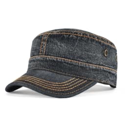 Military Cap Men Washed Cotton Fashion Design Flat Baseball Cap Top Army Hat with Air Hole Adjustable