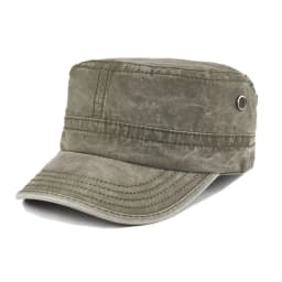 Military Cap Men Washed Cotton Fashion Design Flat Baseball Cap Top Army Hat with Air Hole Adjustable
