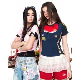 ELFSACK Assorted Jersey Style T-shirts, Sporty Number Print Tees, Slim V-neck Short Sleeve Tops for Women