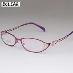 BCLEAR Ladies Business Glasses Frames Hollow Carved Metal Full Frame Glasses Beautiful Fashion Alloy Ultra-Light Eyeglasses New