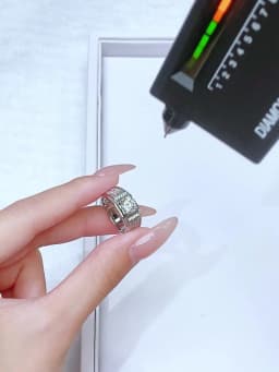 Real Moissanite Diamond 1CT Gorgeous Engagement Rings For Men Wedding Gift Best Quality Luxury Minimalist Jewelry