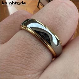 6/8mm Fashion Tungsten Carbide Wedding Bands For Men Women Engagement Ring Jewelry Gold Color Steped Dome Polishing Comfort Fit