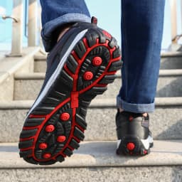 Steel Toe Work Shoes for Men Women Anti-Smash Anti-Puncture Blue Safety Shoes Breathable Lightweight Air Cushion Work Shoes
