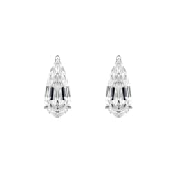 Bellux Copper Alloy Plated with K Gold White Water Drop Single 12 Carat Diamond Light Luxury Fashion Daily Earrings