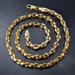 Hot Selling Ltalian 750 Men's and Women's Necklace 18k Gold-Plated Rock Hip-Hop Banquet Jewelry Accessories