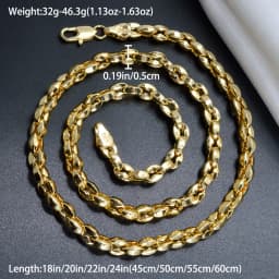 Hot Selling Ltalian 750 Men's and Women's Necklace 18k Gold-Plated Rock Hip-Hop Banquet Jewelry Accessories