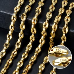 Hot Selling Ltalian 750 Men's and Women's Necklace 18k Gold-Plated Rock Hip-Hop Banquet Jewelry Accessories