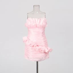 TWOTWINSTYLE Patchwork Folds Dresses for Women Strapless High Waist Slimming Solid Formal Mini Dress Female Fashion Clothing New