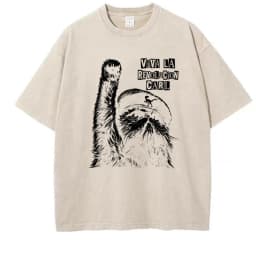 Viva La Revolucion Carl Dungeon Crawler Carl T-Shirt Vintage Unisex Washed Printed Princess Donut Mongo Tee Shirt Clothes Tops