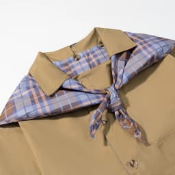 ZERAINS 2025 autumn and winter new women's clothing versatile retro British plaid double-sided wearing lapel scarf jacket