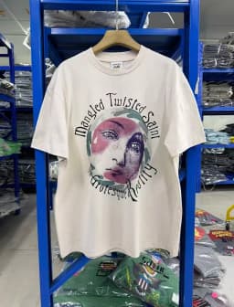 25SS Saint x Planet War Printed Women Men T shirts tees Hiphop Oversized Men Casual Cotton T shirt Summer Style