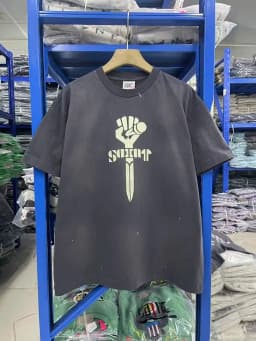 25SS Saint x Planet War Printed Women Men T shirts tees Hiphop Oversized Men Casual Cotton T shirt Summer Style