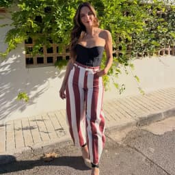 HXAO Jeans Women's Pants Y2K Summer Baggy Striped Jeans Pant Streetwear Chic Vacation Balloon Straight Leg Denim Pants Woman
