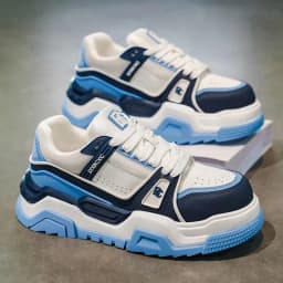 Men's Thick-Soled Height-Increasing Casual Sports Shoes, Low-Top Lace-Up Style, Wear-Resistant Sole, Comfortable and Anti-Slip,